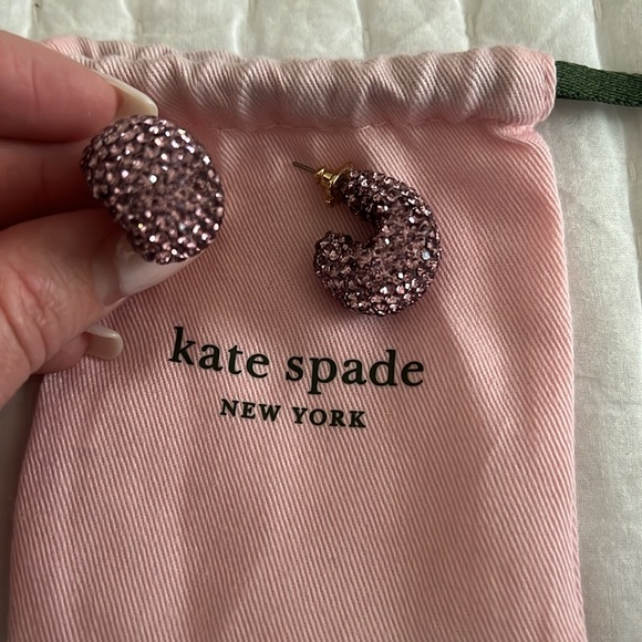 Kate Spade Pink Sparkle Earrings - Picture 3 of 5